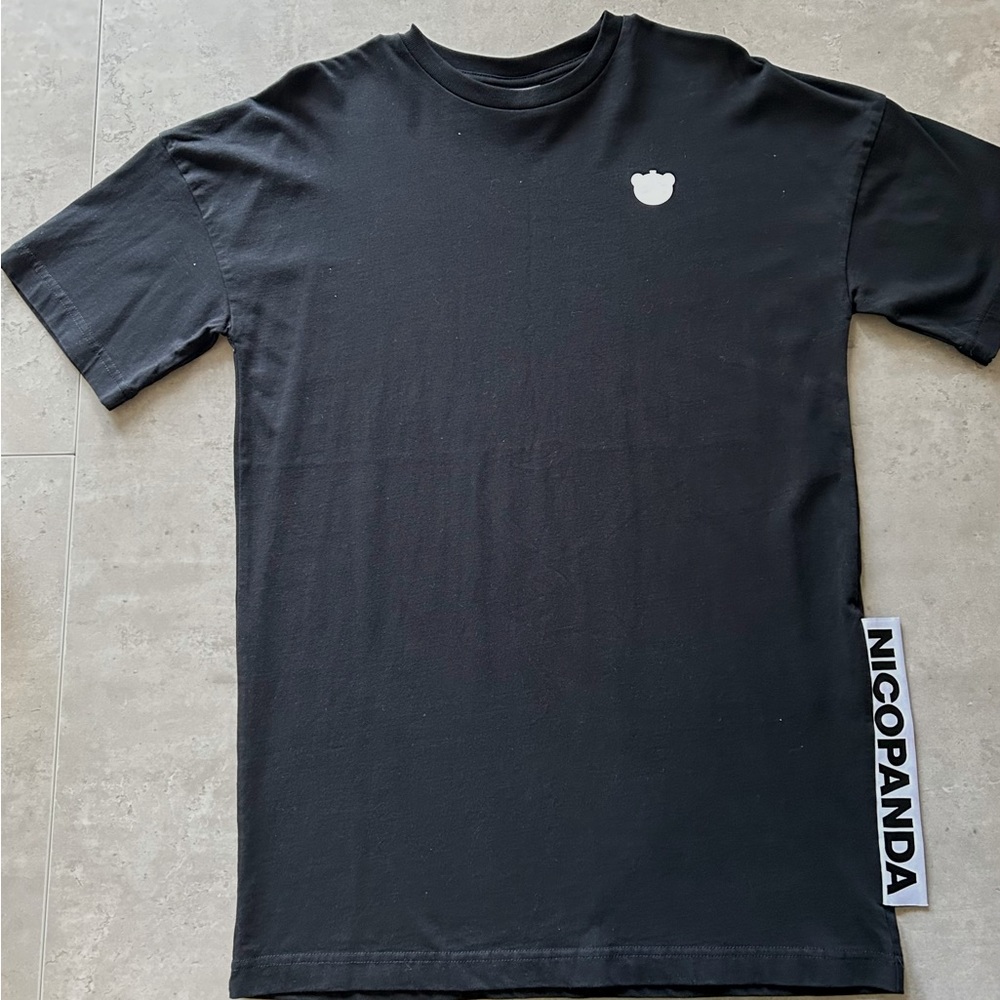 Men's Nico Panda Oversized Tag T-Shirt Black Size XS